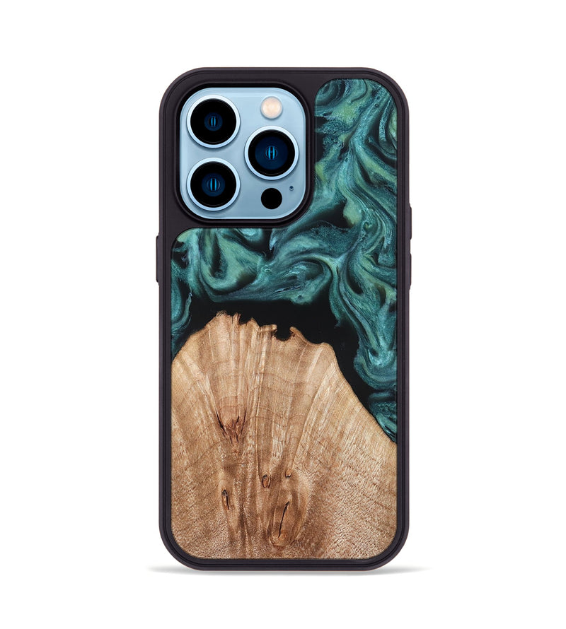 iPhone 14 Pro Wood Phone Case - Jayda (Green, 823150)