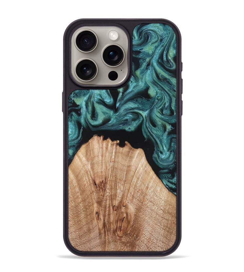 iPhone 15 Pro Max Wood Phone Case - Jayda (Green, 823150)