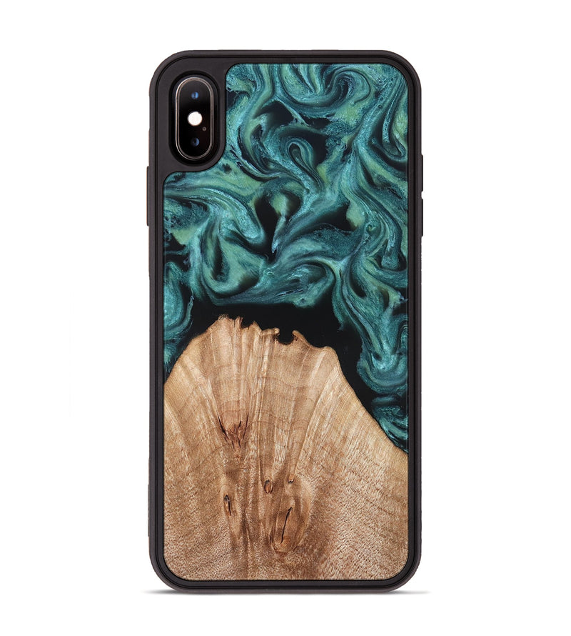 iPhone Xs Max Wood Phone Case - Jayda (Green, 823150)
