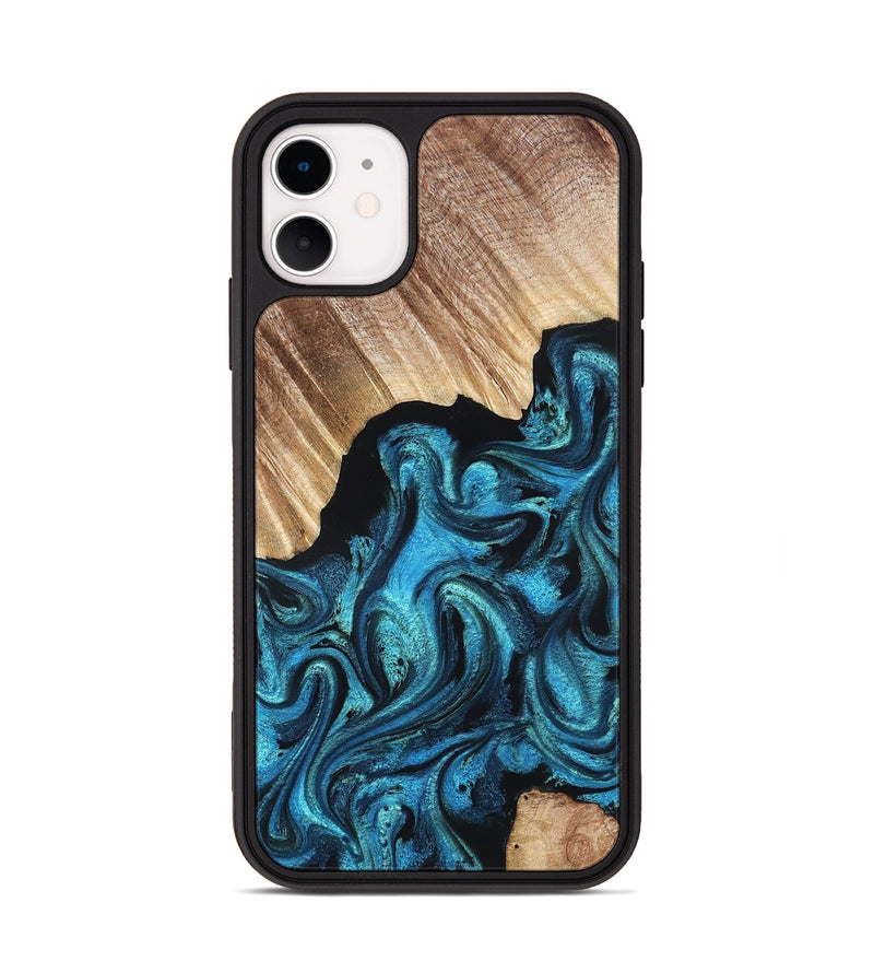 iPhone 11 Wood Phone Case - Raya (Blue, 823152)