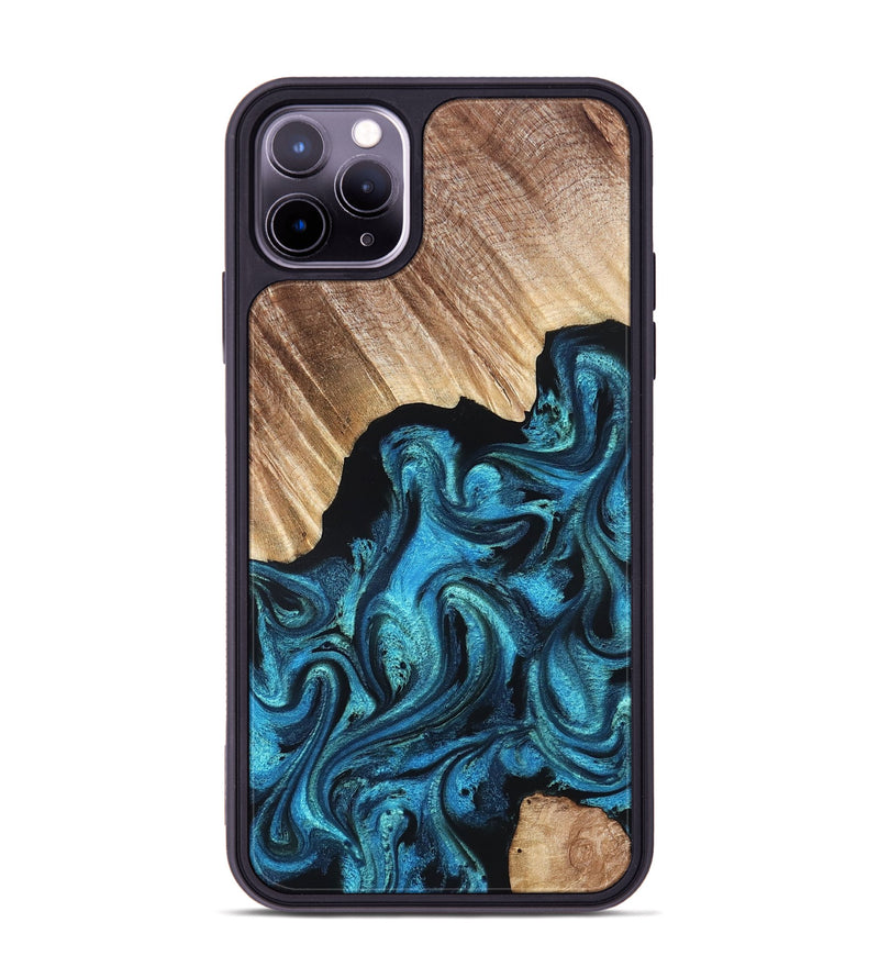 iPhone 11 Pro Max Wood Phone Case - Raya (Blue, 823152)