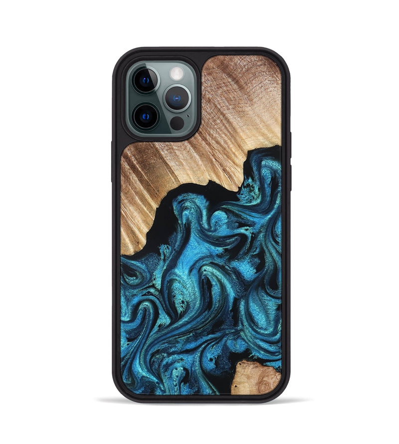 iPhone 12 Pro Wood Phone Case - Raya (Blue, 823152)