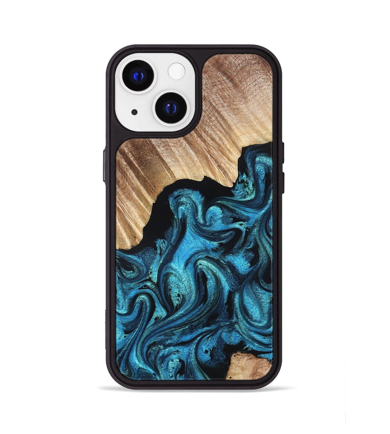 iPhone 13 Wood Phone Case - Raya (Blue, 823152)