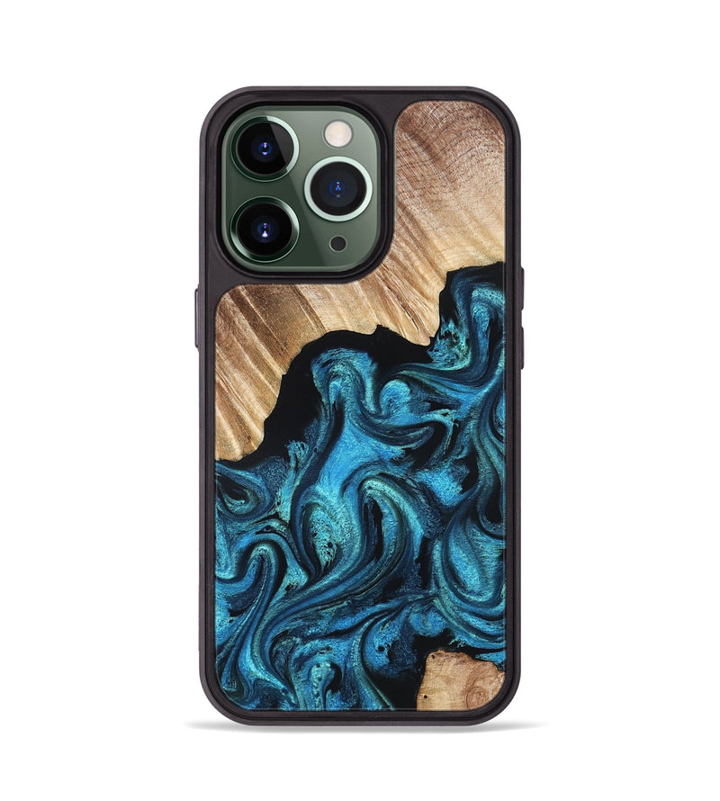 iPhone 13 Pro Wood Phone Case - Raya (Blue, 823152)