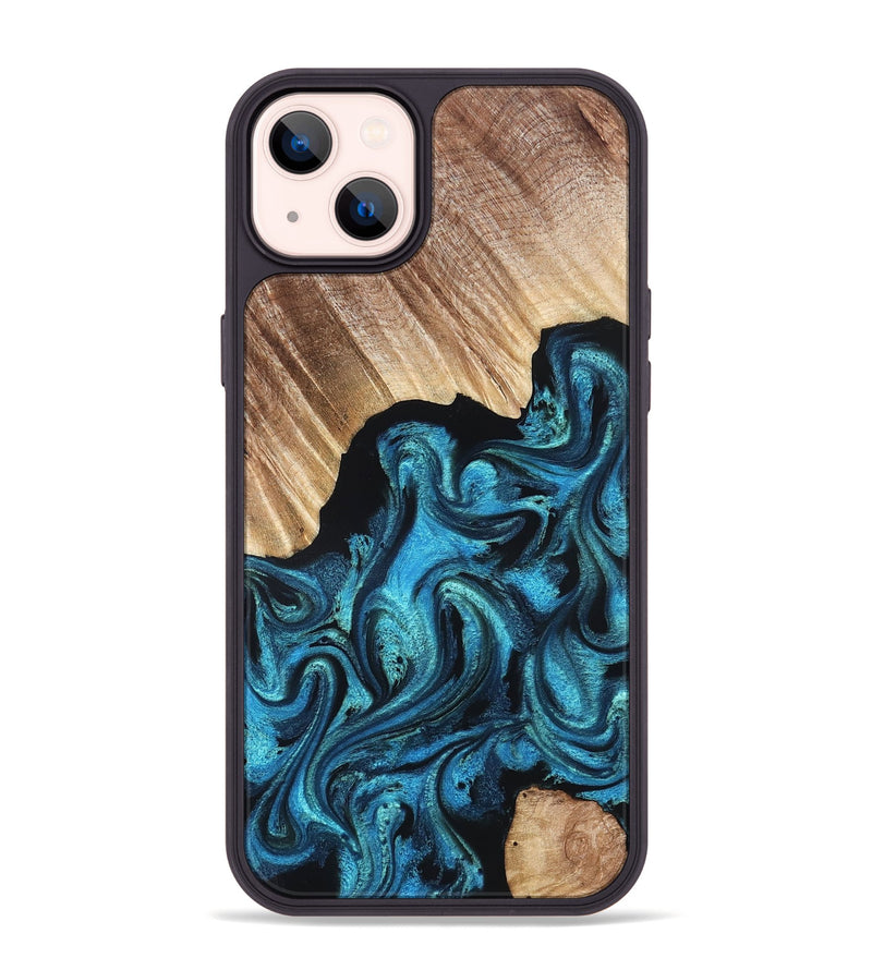 iPhone 14 Plus Wood Phone Case - Raya (Blue, 823152)