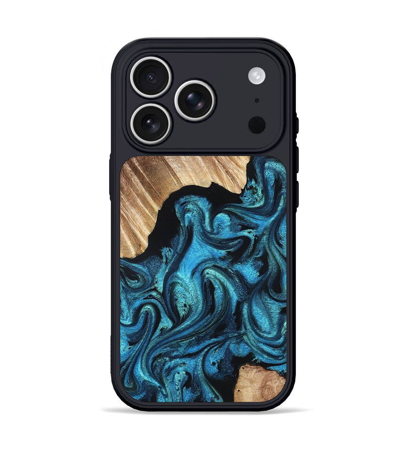iPhone 17 Pro Wood Phone Case - Raya (Blue, 823152)