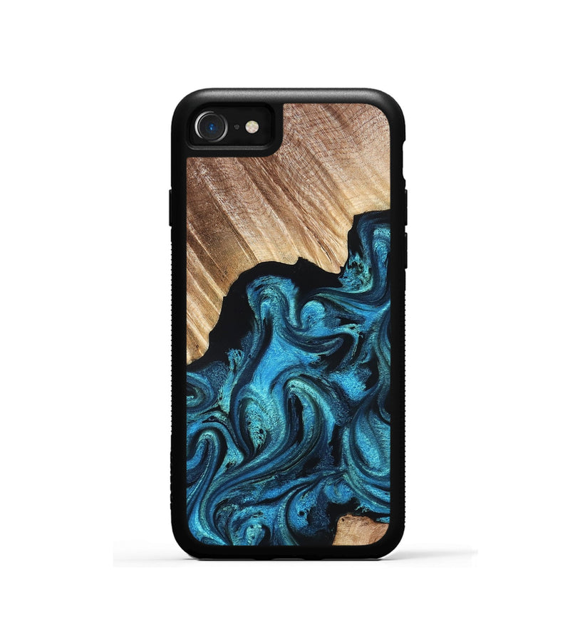 iPhone SE Wood Phone Case - Raya (Blue, 823152)