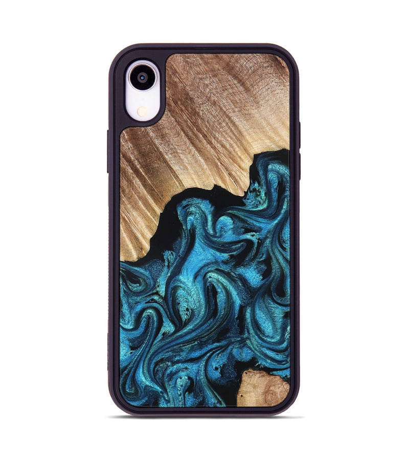 iPhone Xr Wood Phone Case - Raya (Blue, 823152)