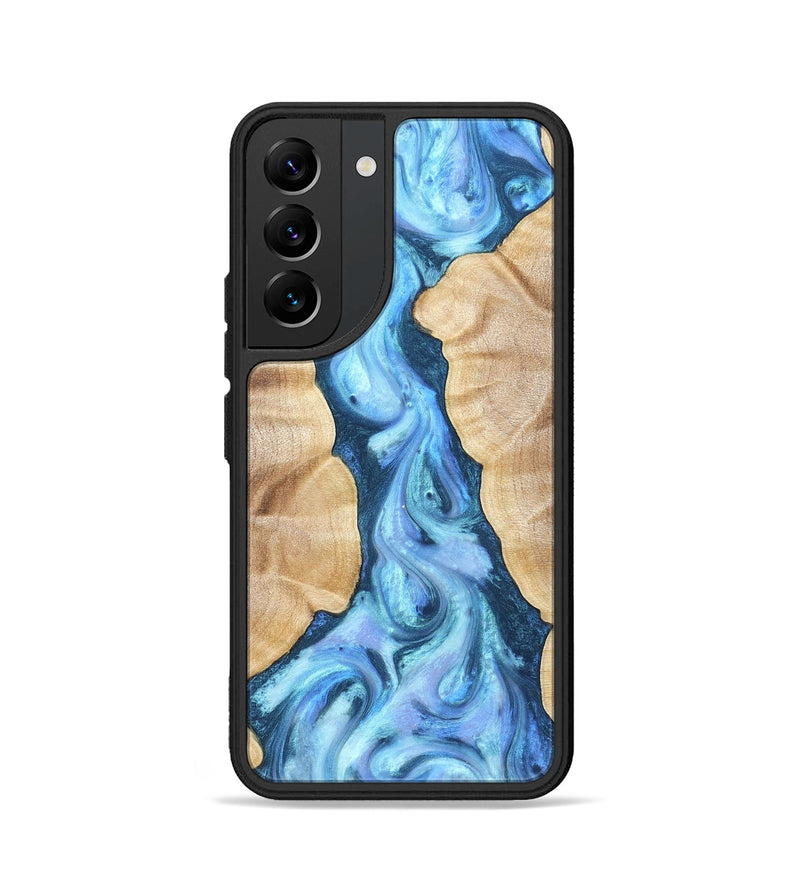 Galaxy S22 Wood Phone Case - Ashanti (Blue, 823153)