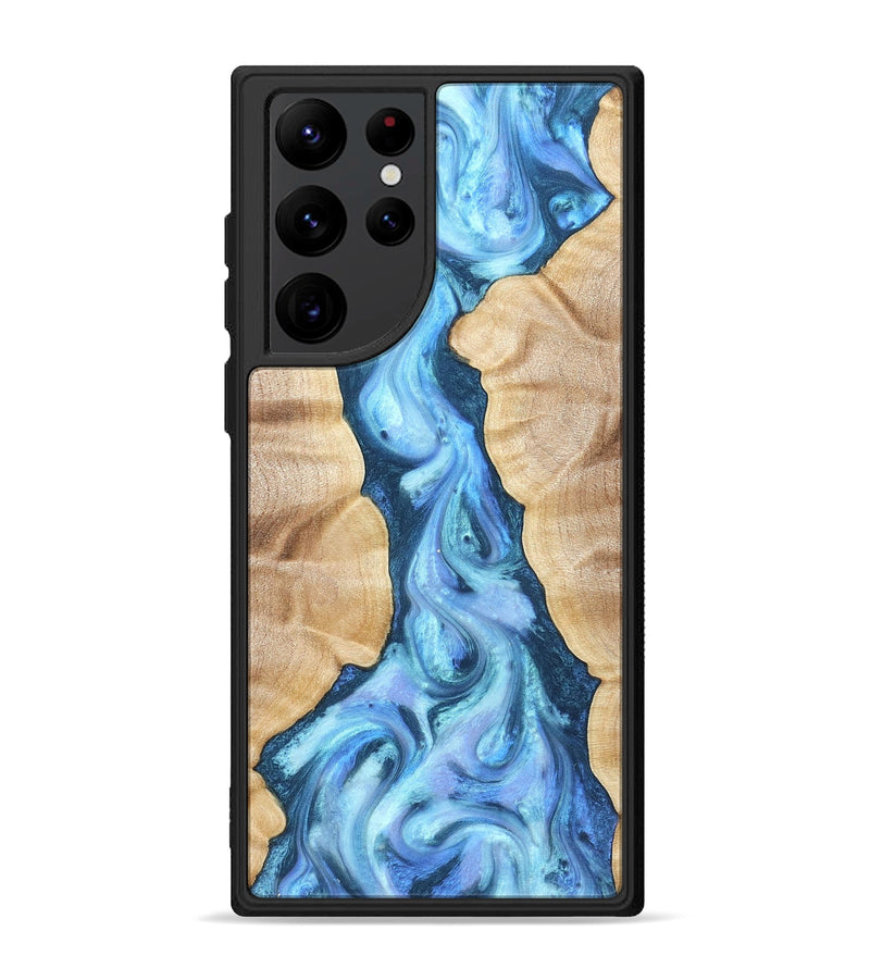 Galaxy S22 Ultra Wood Phone Case - Ashanti (Blue, 823153)