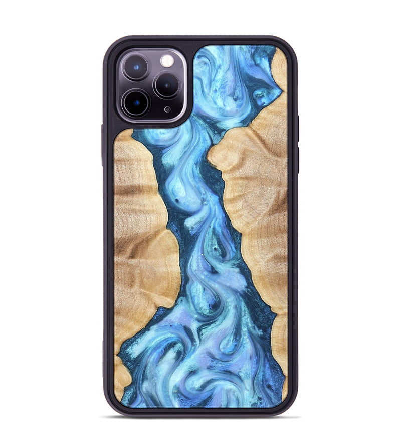 iPhone 11 Pro Max Wood Phone Case - Ashanti (Blue, 823153)