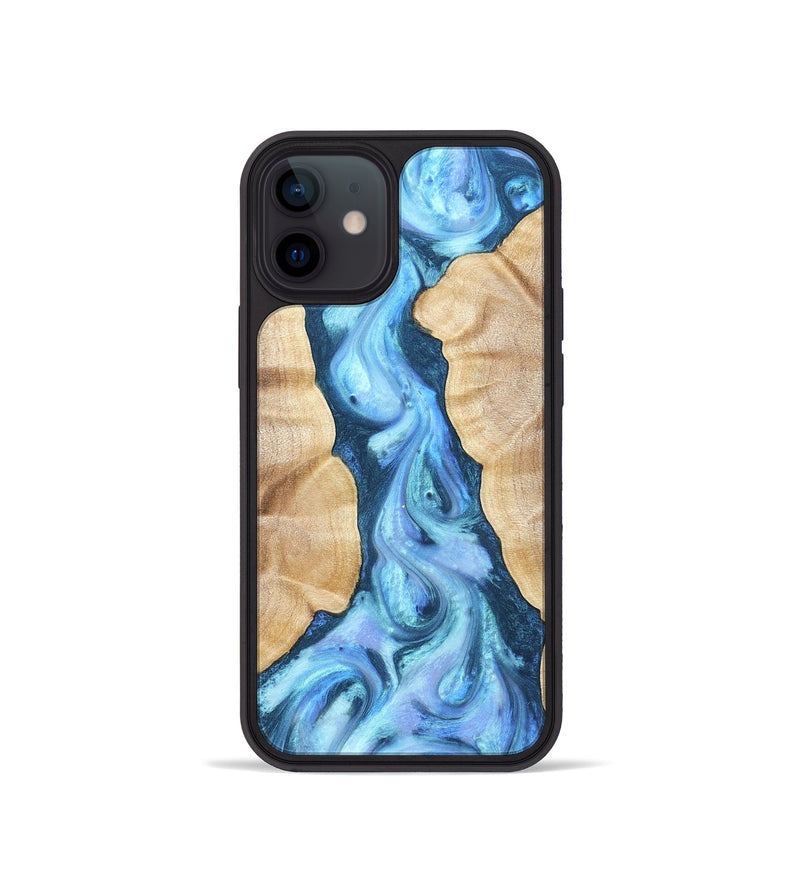 iPhone 12 mini Wood Phone Case - Ashanti (Blue, 823153)