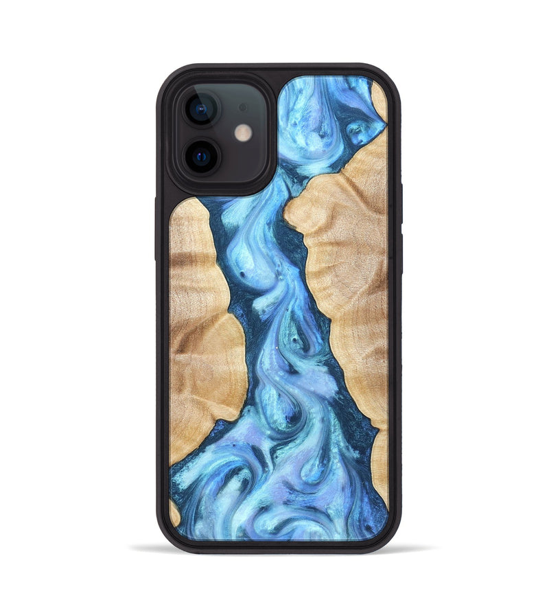 iPhone 12 Wood Phone Case - Ashanti (Blue, 823153)