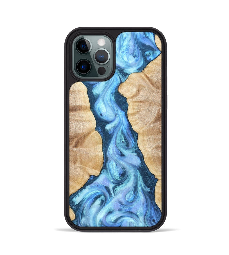 iPhone 12 Pro Wood Phone Case - Ashanti (Blue, 823153)