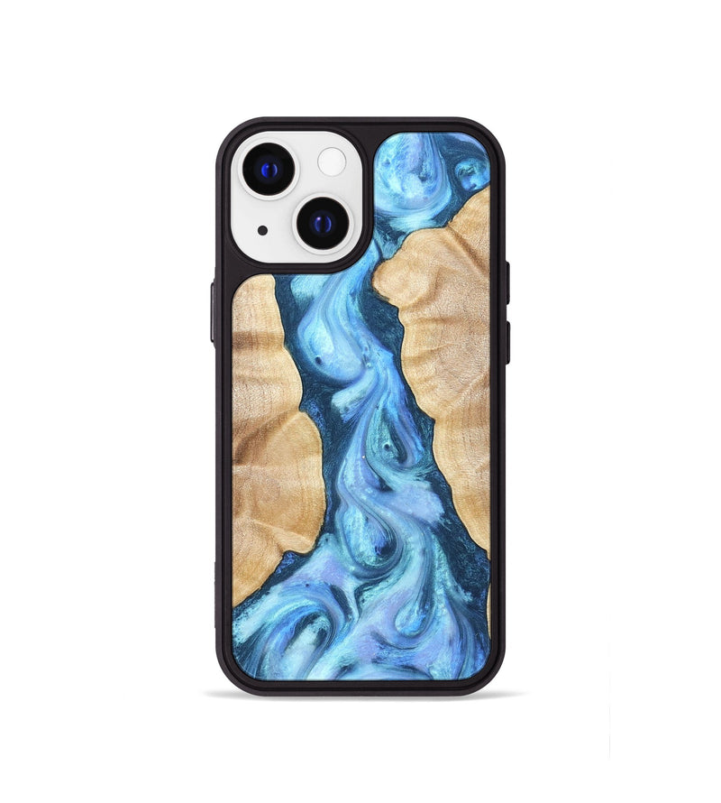 iPhone 13 mini Wood Phone Case - Ashanti (Blue, 823153)