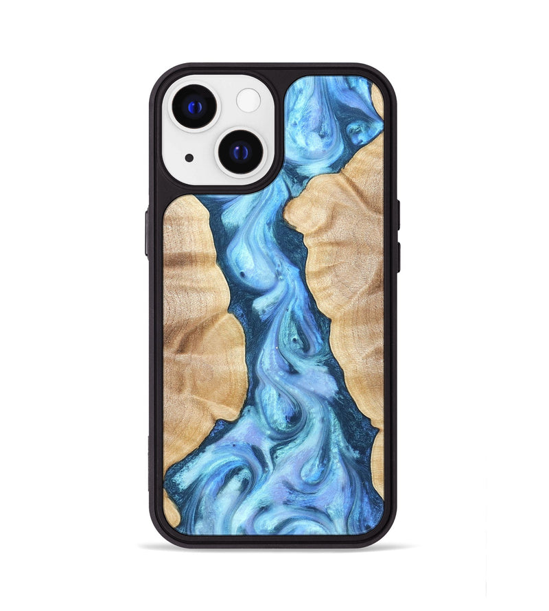 iPhone 13 Wood Phone Case - Ashanti (Blue, 823153)
