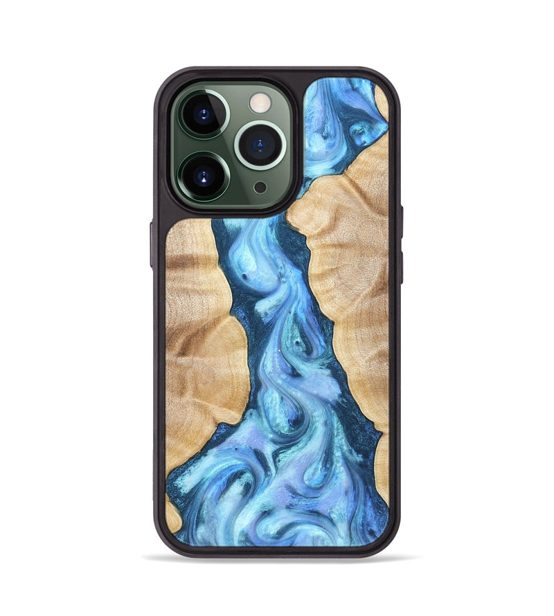 iPhone 13 Pro Wood Phone Case - Ashanti (Blue, 823153)