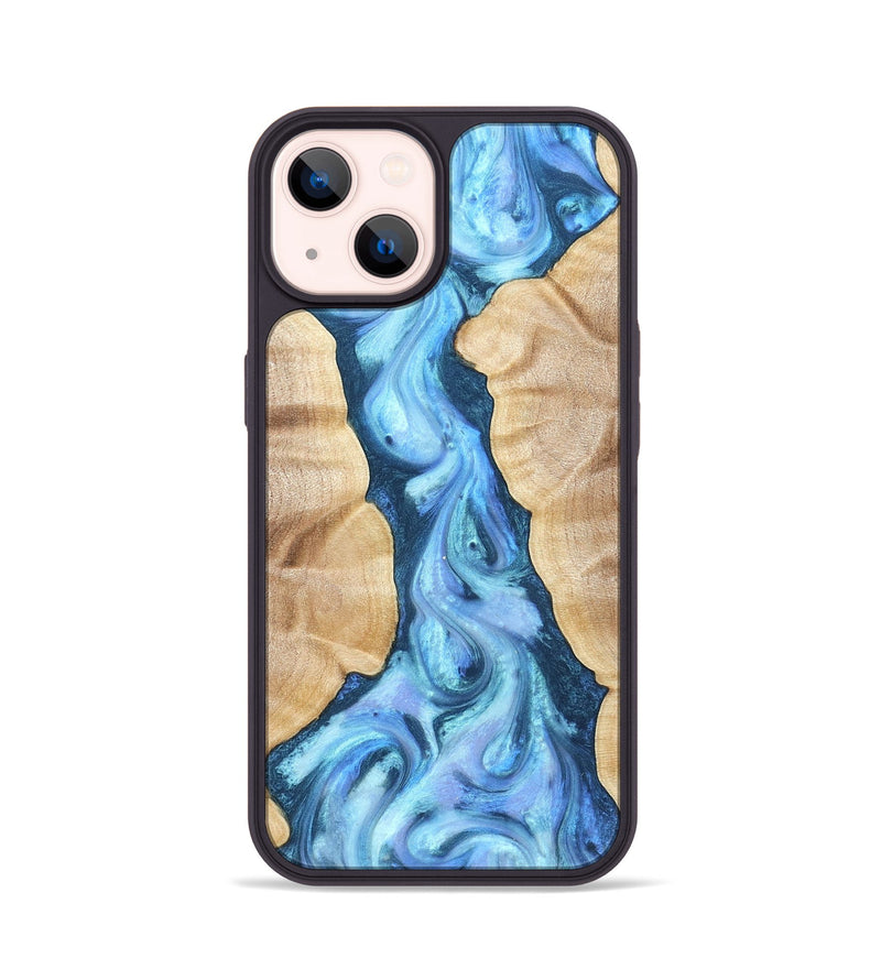 iPhone 14 Wood Phone Case - Ashanti (Blue, 823153)