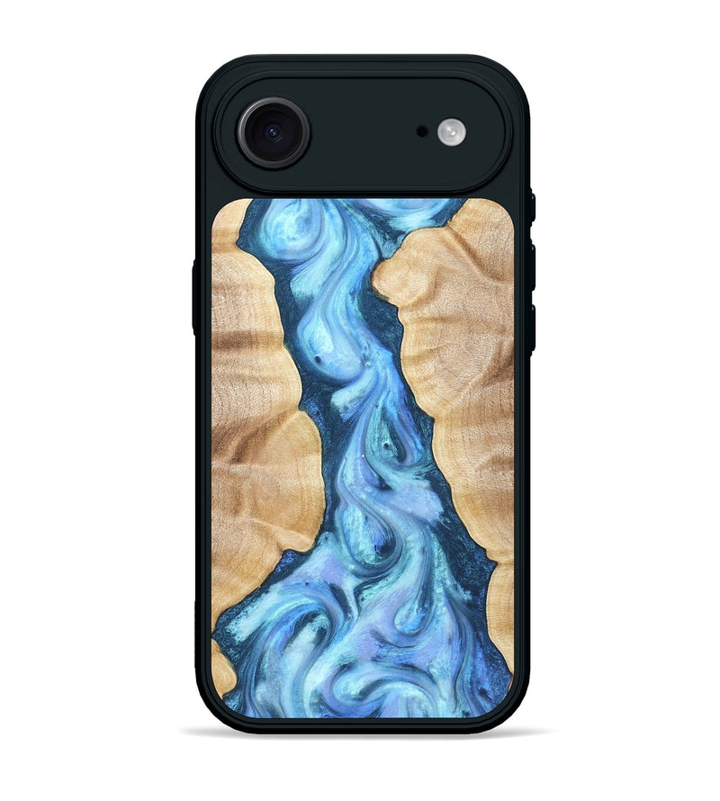 iPhone 17 Air Wood Phone Case - Ashanti (Blue, 823153)