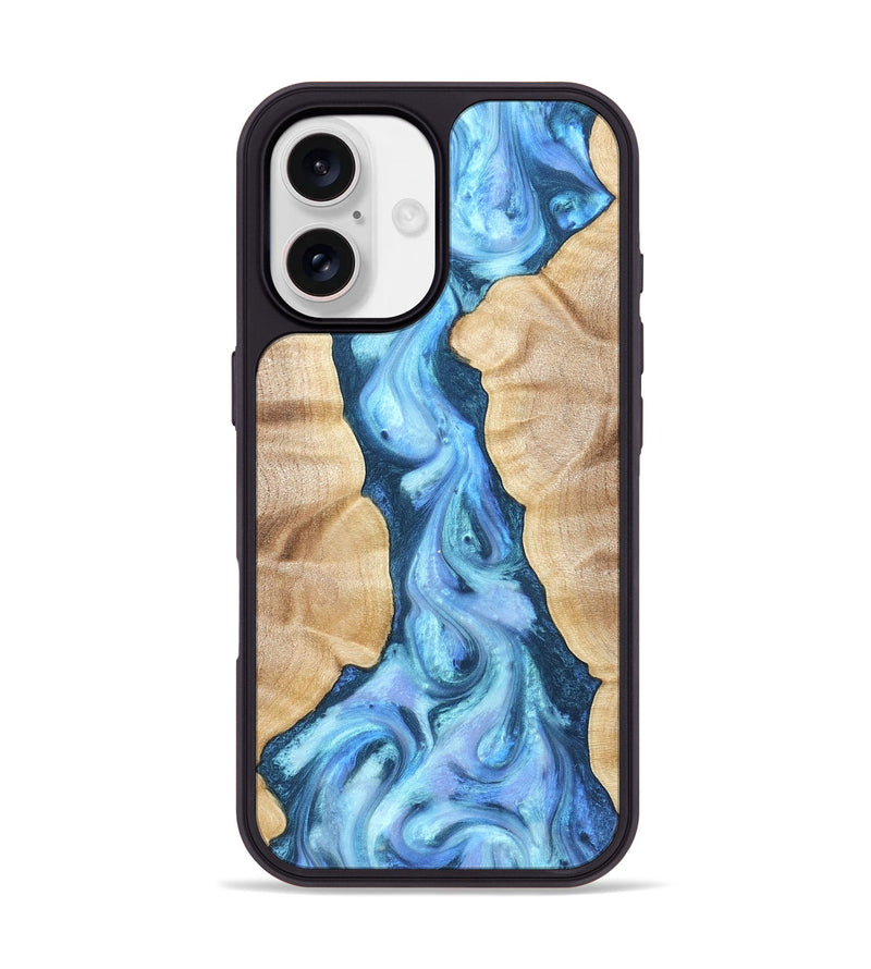 iPhone 17 Wood Phone Case - Ashanti (Blue, 823153)