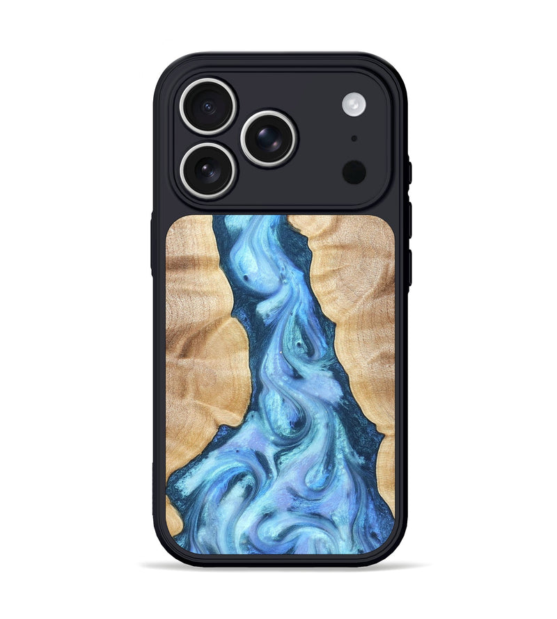 iPhone 17 Pro Wood Phone Case - Ashanti (Blue, 823153)