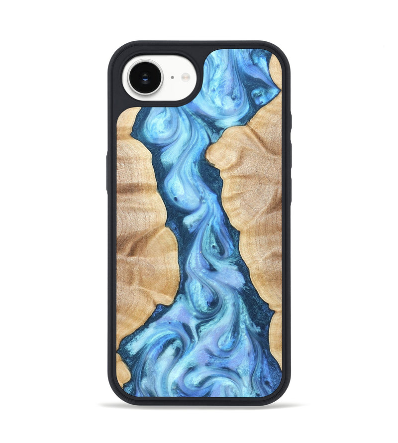 iPhone 17e Wood Phone Case - Ashanti (Blue, 823153)