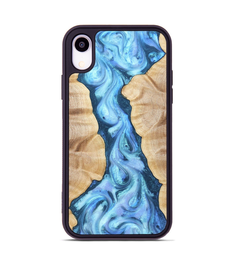 iPhone Xr Wood Phone Case - Ashanti (Blue, 823153)