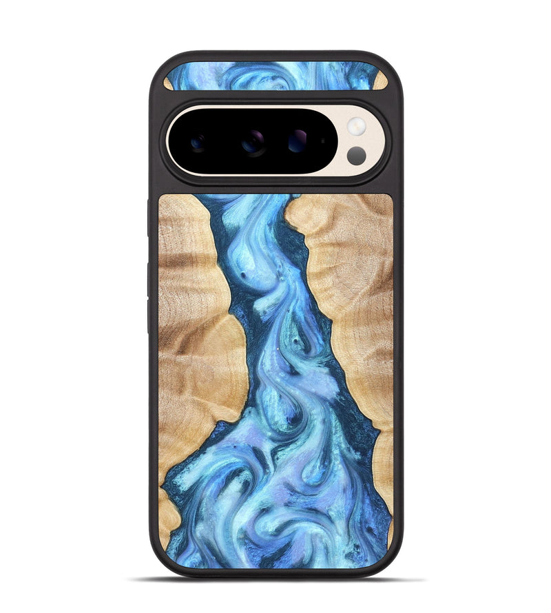 Pixel 10 Wood Phone Case - Ashanti (Blue, 823153)