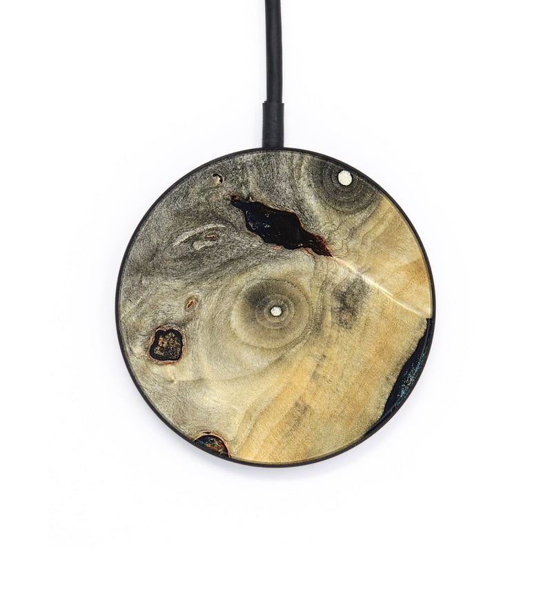 Circle Wood Wireless Charger - Jace (Teal & Gold, 823169)