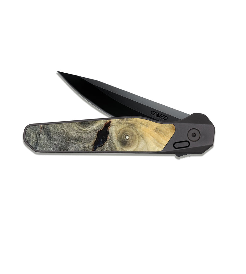 EDC Dark Slate Wood Pocket Knife - Jace (Teal & Gold, 823169)