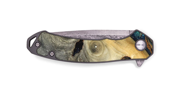 EDC Wood Pocket Knife - Jace (Teal & Gold, 823169)