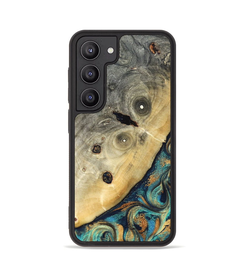 Galaxy S23 Wood Phone Case - Jace (Teal & Gold, 823169)