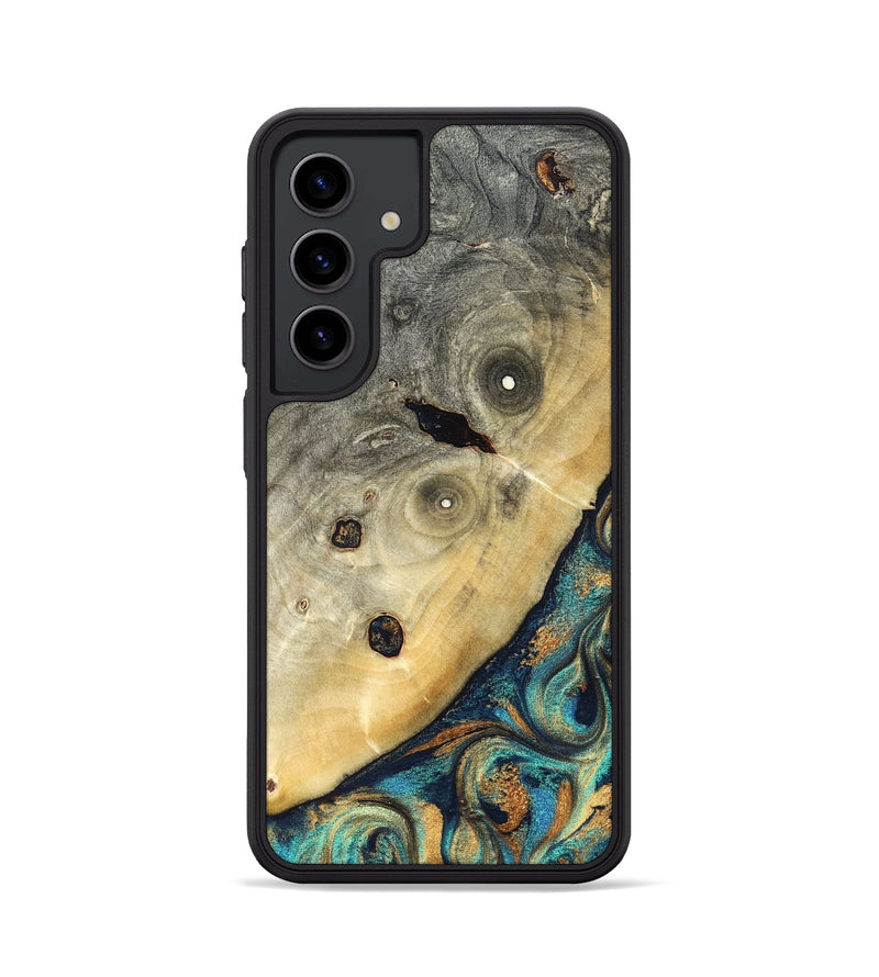 Galaxy S24 Wood Phone Case - Jace (Teal & Gold, 823169)