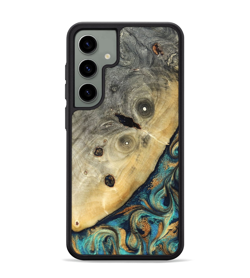 Galaxy S24 Plus Wood Phone Case - Jace (Teal & Gold, 823169)
