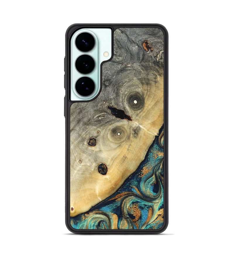 Galaxy S26 Plus Wood Phone Case - Jace (Teal & Gold, 823169)