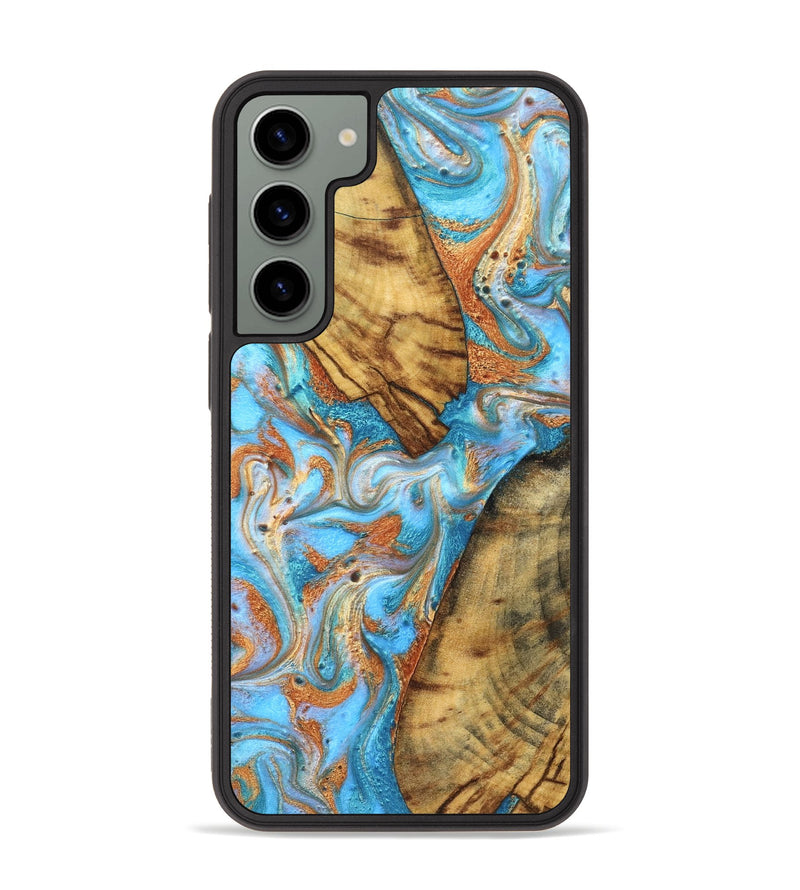 Galaxy S23 Plus Wood Phone Case - Casimir (Teal & Gold, 823170)