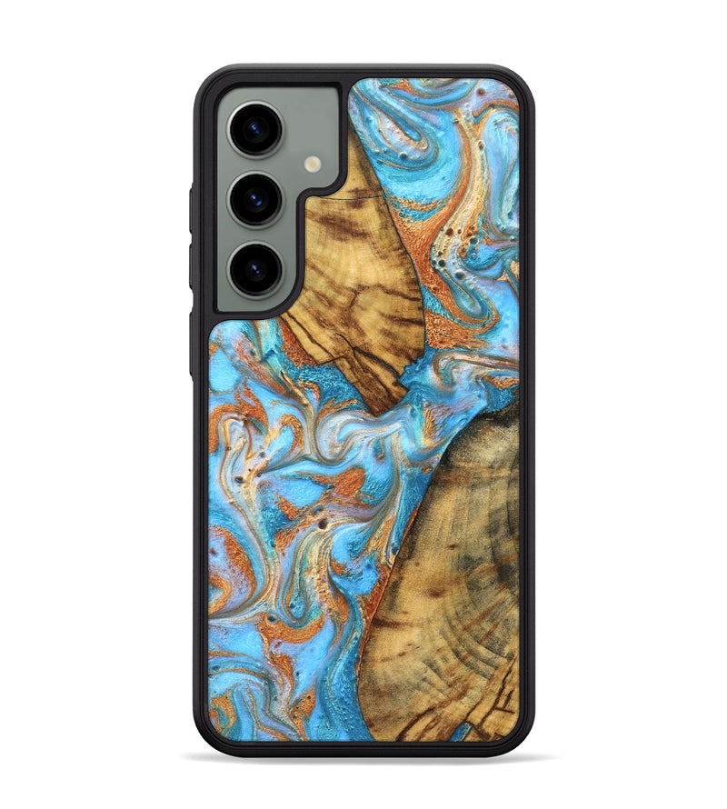 Galaxy S24 Plus Wood Phone Case - Casimir (Teal & Gold, 823170)