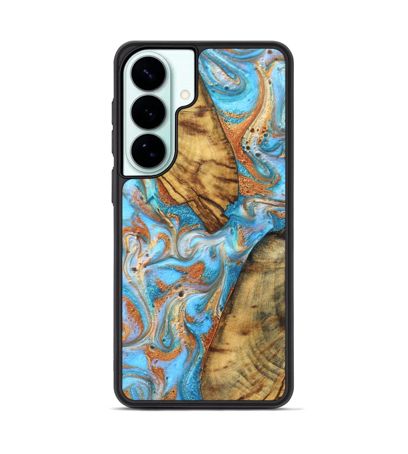 Galaxy S26 Plus Wood Phone Case - Casimir (Teal & Gold, 823170)