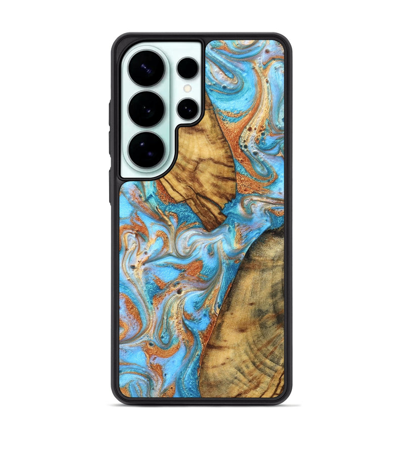 Galaxy S26 Ultra Wood Phone Case - Casimir (Teal & Gold, 823170)
