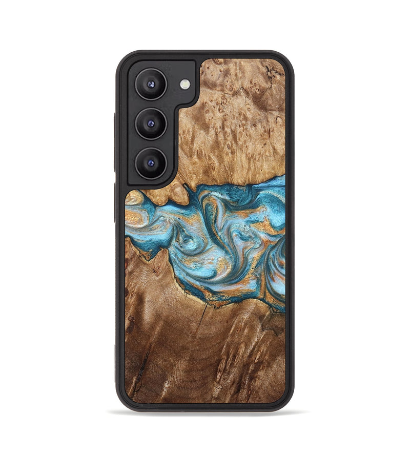 Galaxy S23 Wood Phone Case - Sam (Teal & Gold, 823173)