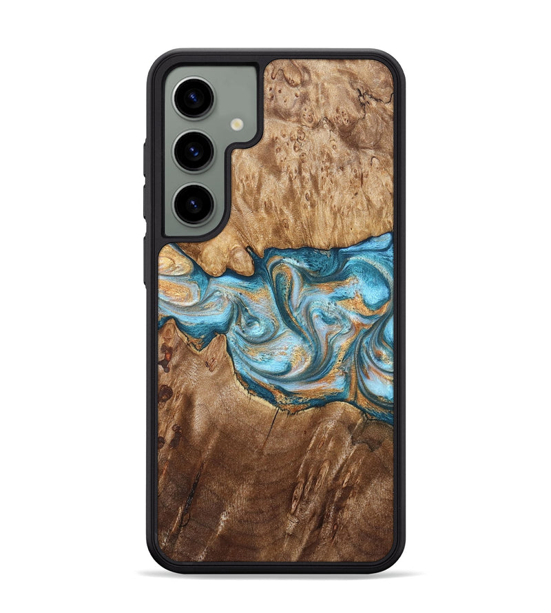 Galaxy S24 Plus Wood Phone Case - Sam (Teal & Gold, 823173)