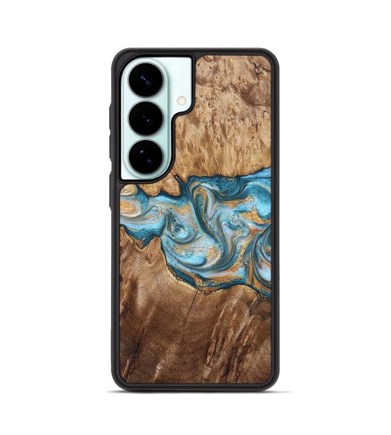 Galaxy S26 Wood Phone Case - Sam (Teal & Gold, 823173)