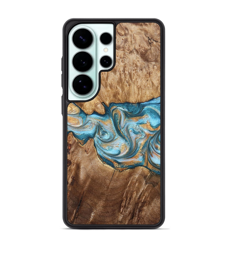 Galaxy S26 Ultra Wood Phone Case - Sam (Teal & Gold, 823173)