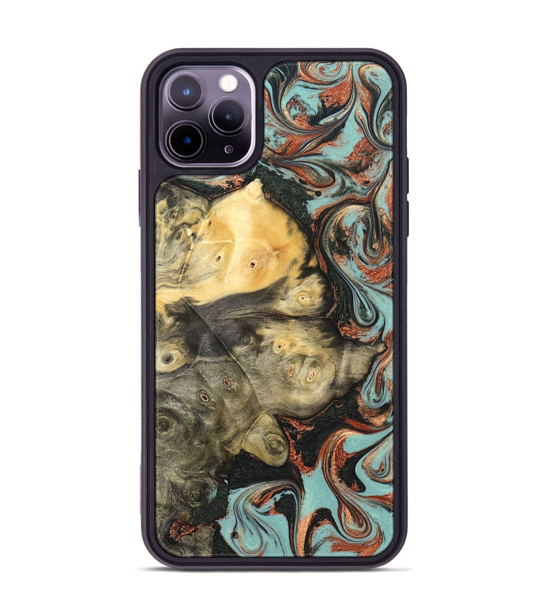 iPhone 11 Pro Max Wood Phone Case - Johana (Green, 823174)