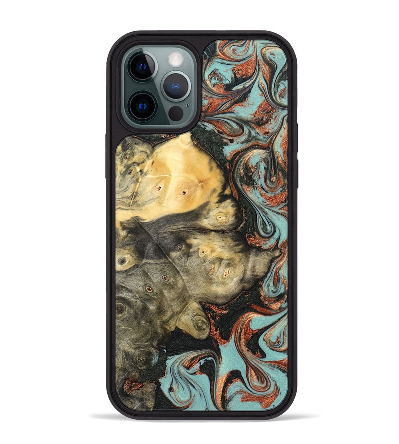 iPhone 12 Pro Max Wood Phone Case - Johana (Green, 823174)