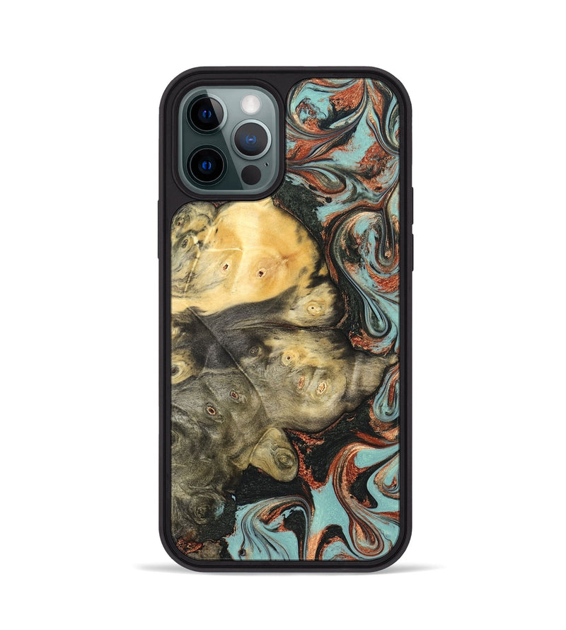 iPhone 12 Pro Wood Phone Case - Johana (Green, 823174)