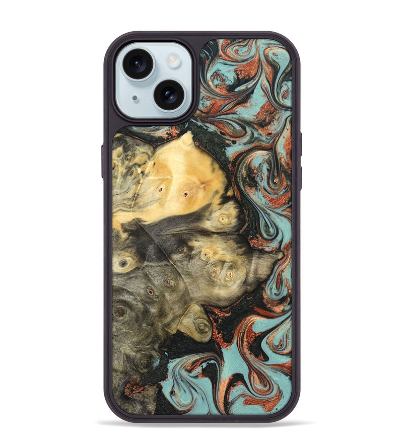 iPhone 15 Plus Wood Phone Case - Johana (Green, 823174)