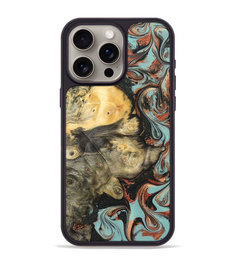 iPhone 15 Pro Max Wood Phone Case - Johana (Green, 823174)