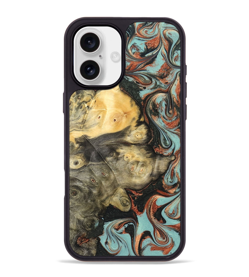 iPhone 16 Plus Wood Phone Case - Johana (Green, 823174)