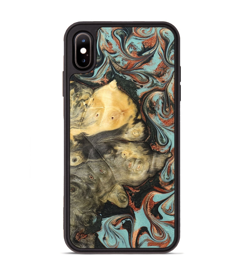 iPhone Xs Max Wood Phone Case - Johana (Green, 823174)